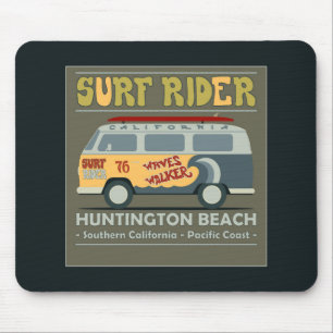 Surf Rider Huntington Beach Poster Mouse Pad