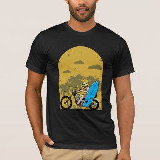 Surf Rider Motorcycle Beach Adventure T-Shirt