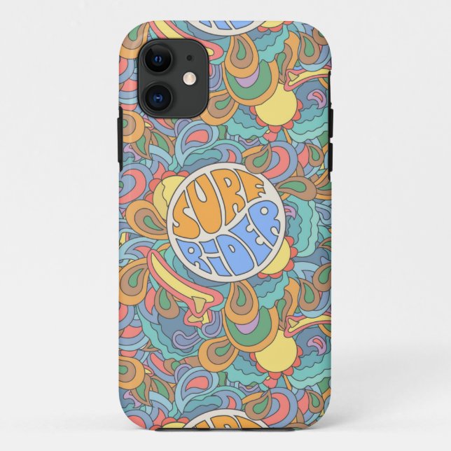 Surf Rider Pattern Case-Mate iPhone Case (Back)