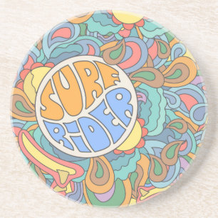 Surf Rider Pattern Coaster