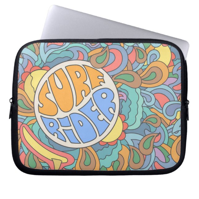 Surf Rider Pattern Laptop Sleeve (Front)