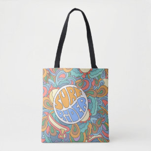 Surf Rider Pattern Tote Bag