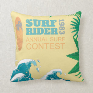 Surf Rider Surf Contest 1983 Cushion