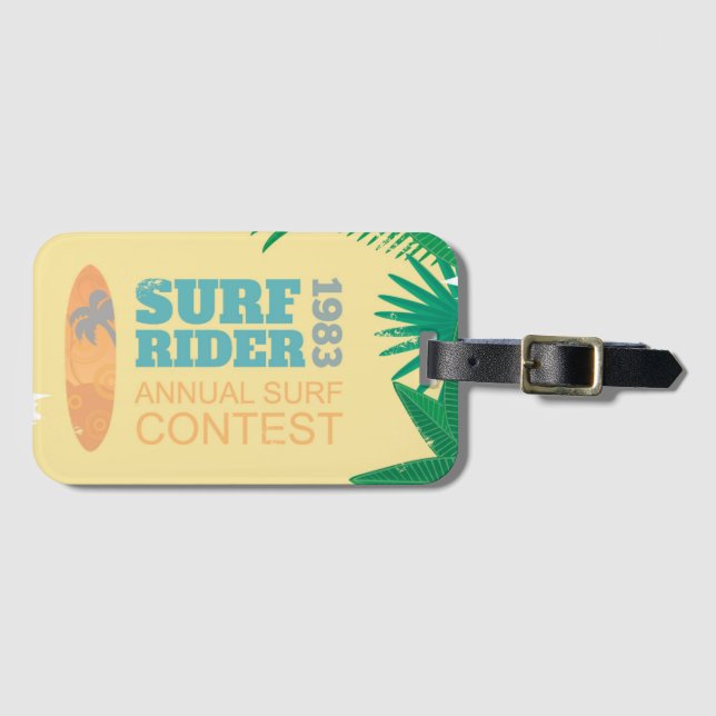 Surf Rider Surf Contest |1983 Luggage Tag (Front Horizontal)