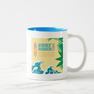 Surf Rider Surf Contest 1983 Two-Tone Coffee Mug