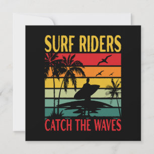 Surf Riders Catch the Waves