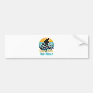 Surf Riders Catch the Waves Bumper Sticker