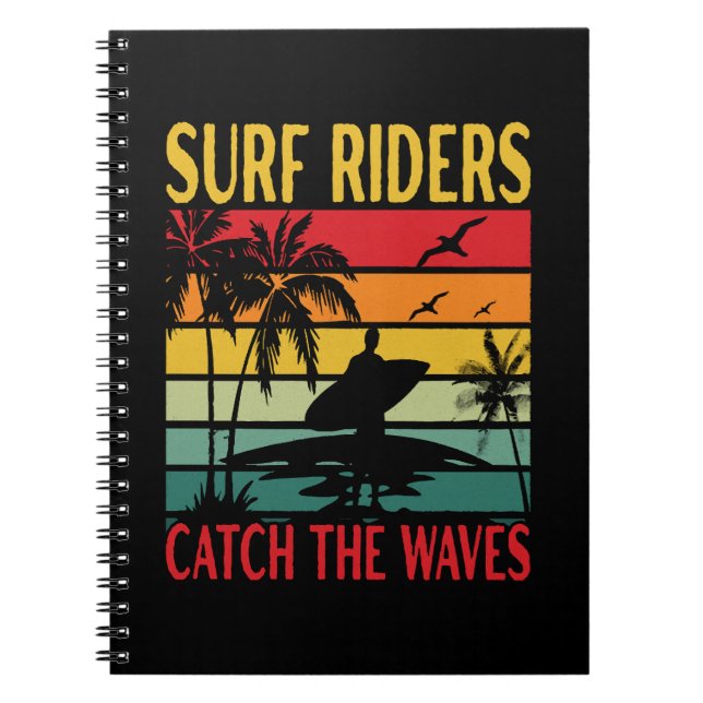 Surf Riders Catch the Waves Notebook (Front)