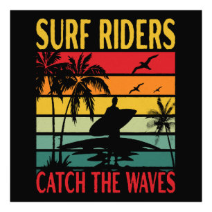 Surf Riders Catch the Waves Photo Print