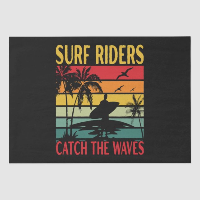 Surf Riders Catch the Waves Tissue Paper (Front)