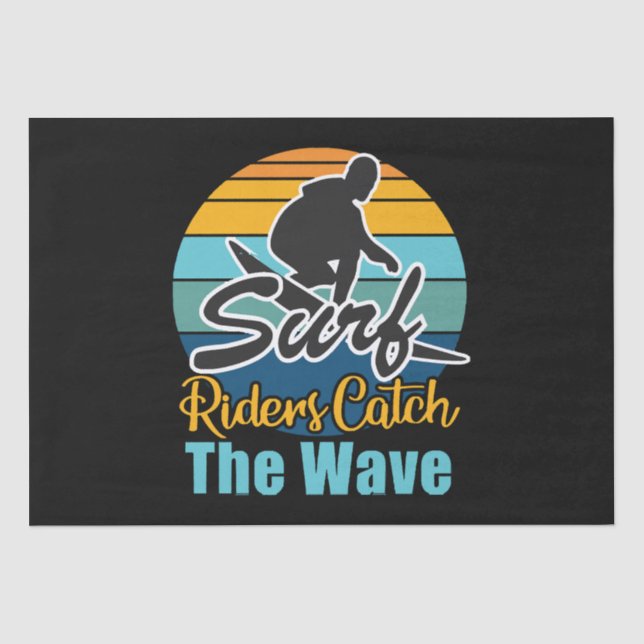 Surf Riders Catch the Waves Tissue Paper (Front)