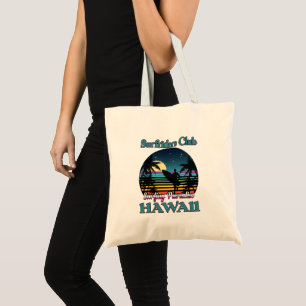Surf riders Club, Surfing Paradise, Hawaii Tote Bag