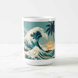 Surf’s Up Retro Wave Design Classic California Coffee Mug