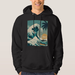 Surf’s Up Retro Wave Design Classic California  Hoodie