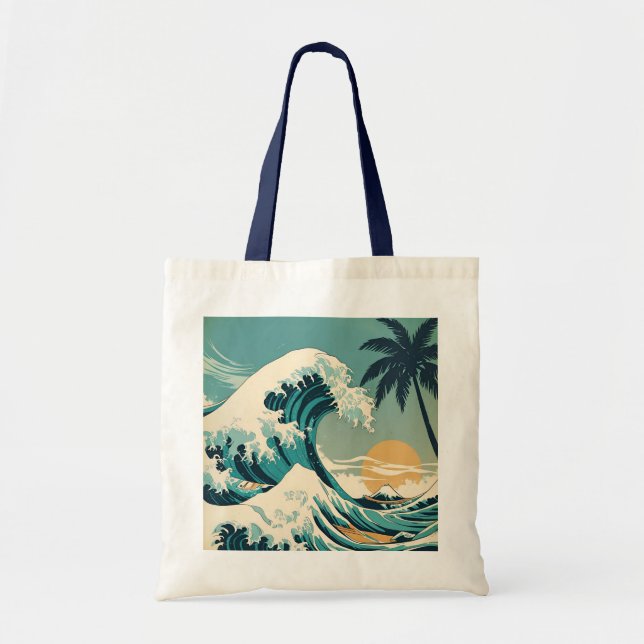 Surf’s Up Retro Wave Design Classic California  Tote Bag (Front)