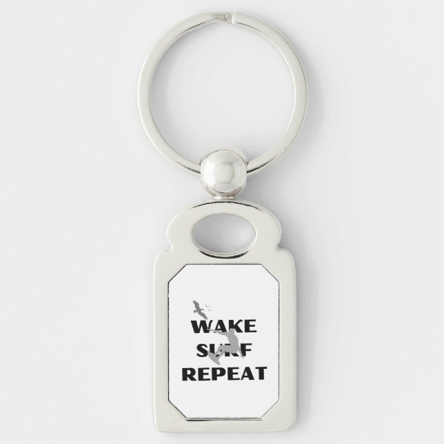 Surf’s Up Snap Hook Key Ring (Front)