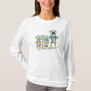Surf San Clemente Long Sleeve Womens Shirt