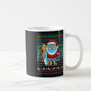 Surf Santa Claus Surfer Hawaiian Christmas Mum Dad Coffee Mug