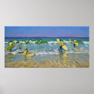 Surf School at St. Ives Poster