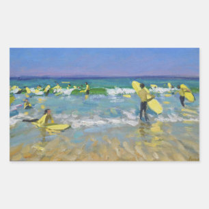 Surf School at St. Ives Rectangular Sticker