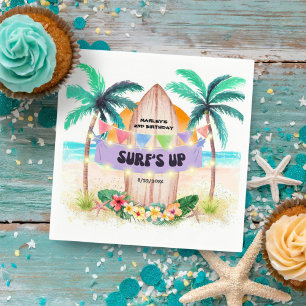 Surf & Sea   Surf's Up Tropical Beach Party  Napkin