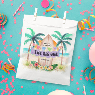 Surf & Sea   The Big One Beach Theme Birthday  Favour Bag