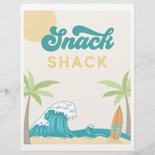 Surf Shack Surf Party Sign Surf Food Sign