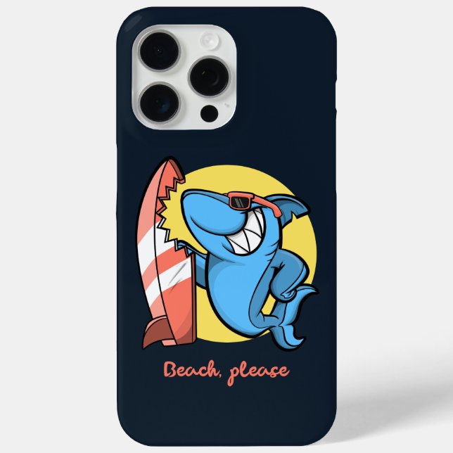 Surf Shark Beach Please Case-Mate iPhone Case (Back)