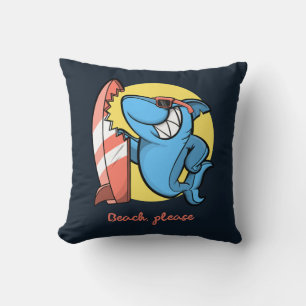 Surf Shark Beach Please Cushion