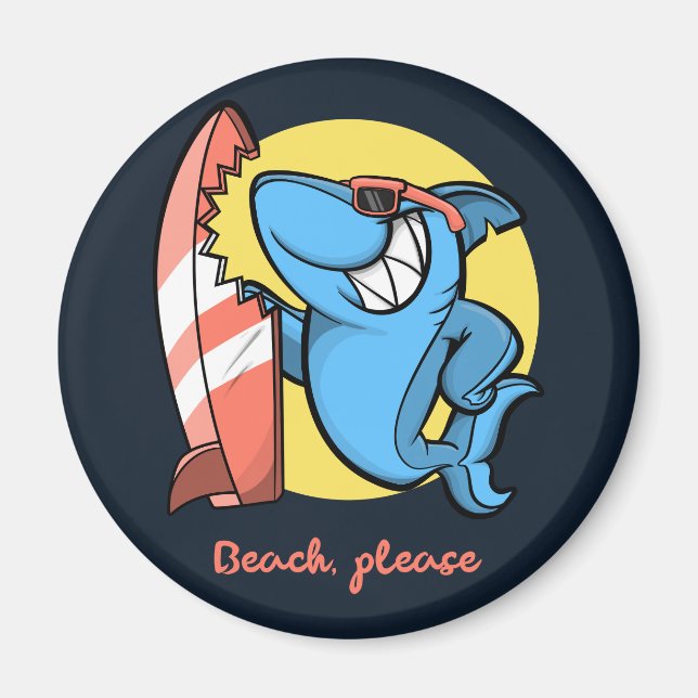 Surf Shark Beach Please Magnet (Front)
