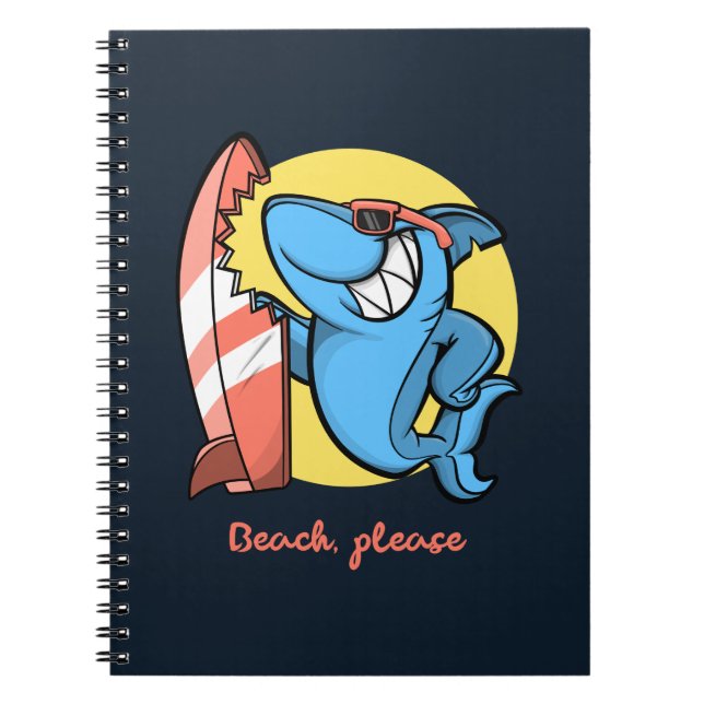 Surf Shark Beach Please Notebook (Front)