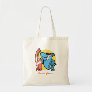 Surf Shark Beach Please Tote Bag