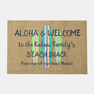 Surf Sign Customise Monogram Hawaiian Aloha Doormat