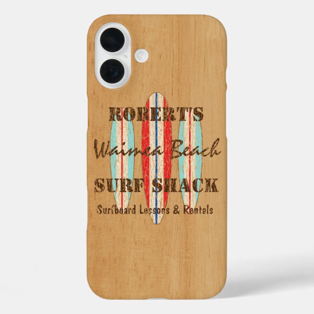 Surf Sign Customise Monogram Hawaiian Surfboards  Case-Mate iPhone Case (Back)