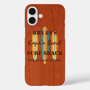 Surf Sign Customise Monogram Hawaiian Surfboards  iPhone 16 Plus Case