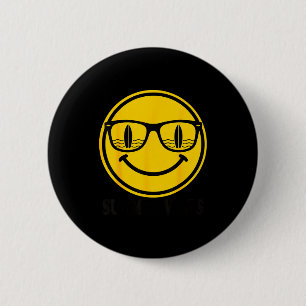 Surf smile sunglasses surfboard summer vibes beach 6 cm round badge