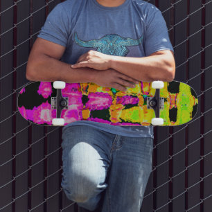 Surf style colours: Purple and olive green Skateboard