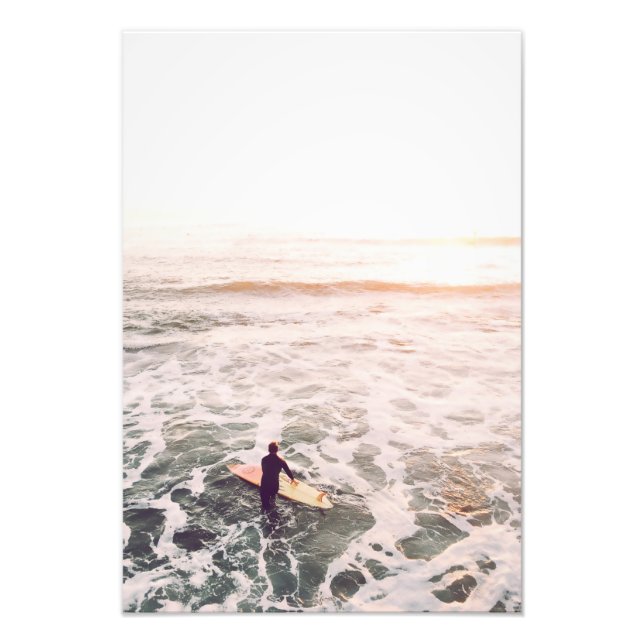 Surf Summer Sunset Photo Print (Front)
