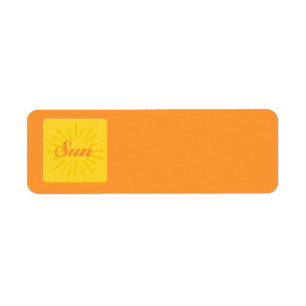 Surf Sun Return Address Label