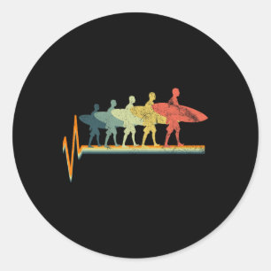 Surf Surfboard Vintage Gift Classic Round Sticker