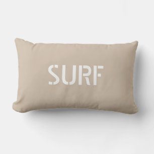 Surf Surfer Beach Life Beige Lumbar Cushion