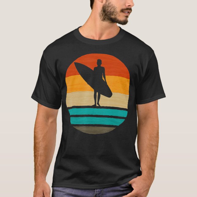Surf Surfing Surfboard Sunset 70s 80s Surfer Summe T-Shirt (Front)