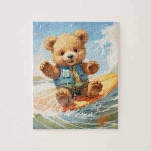 Surf Teddy Bear Puzzle: Adventure Puzzle