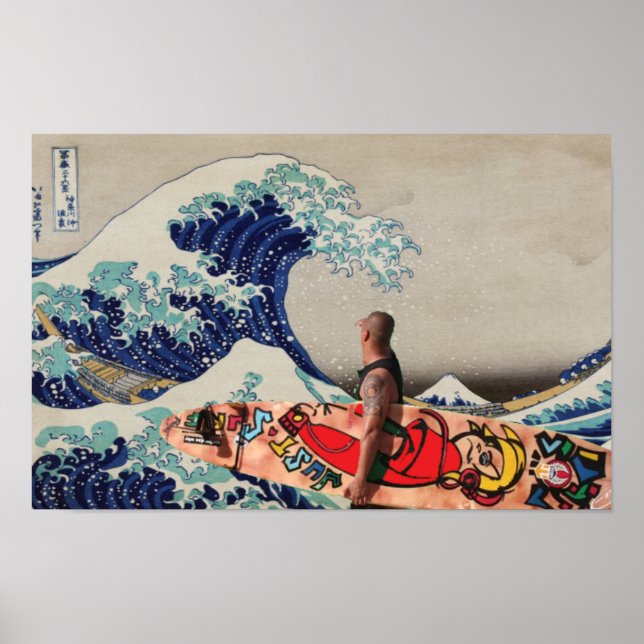 Surf the Great Wave Poster (Front)