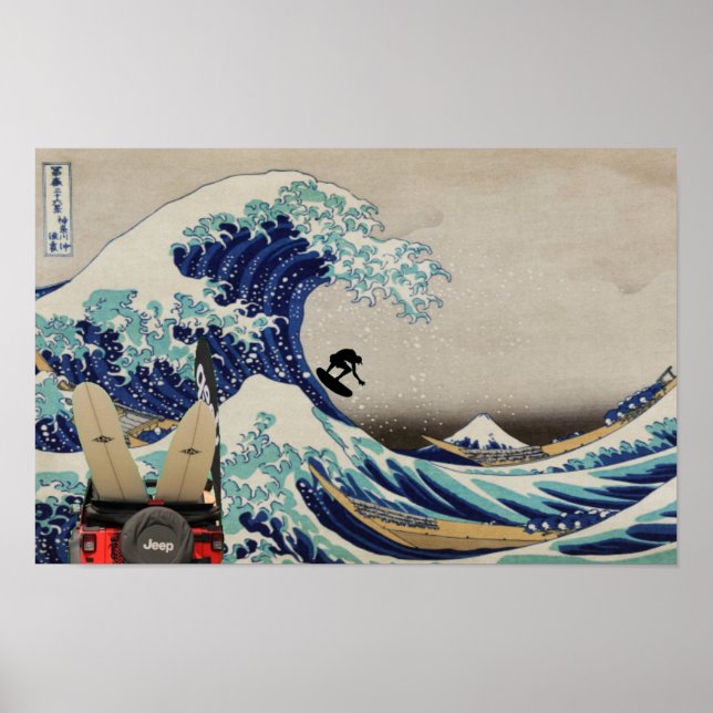 Surf the Great Wave Poster (Front)