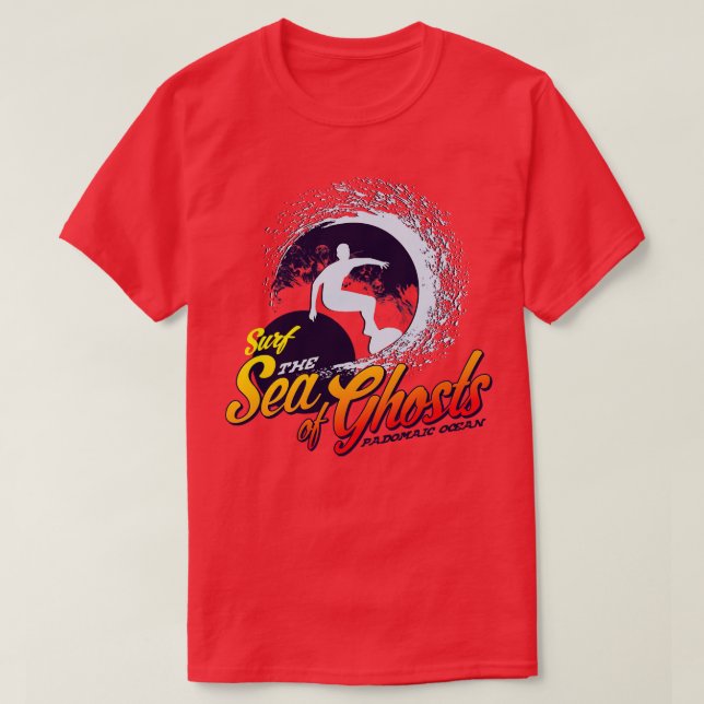 Surf The Sea of Ghosts T-Shirt (Design Front)