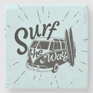 Surf The Wave Stone Coaster