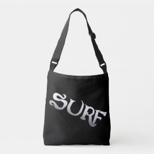 Surf tilted black crossbody bag