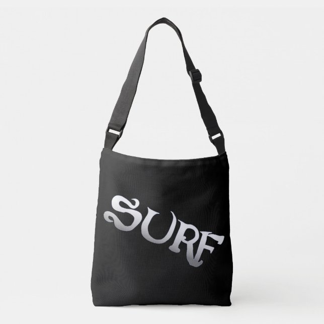 Surf tilted black crossbody bag (Front)