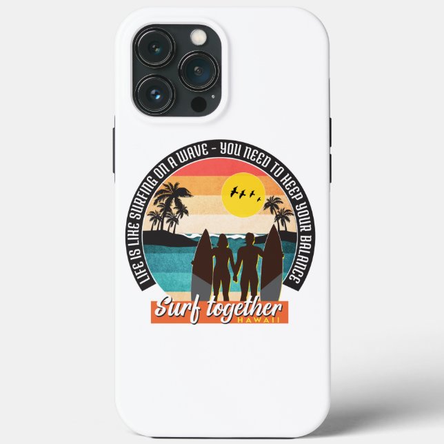 Surf together - Keep your balance  Case-Mate iPhone Case (Back)